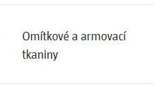 Omítkové a armovací tkaniny