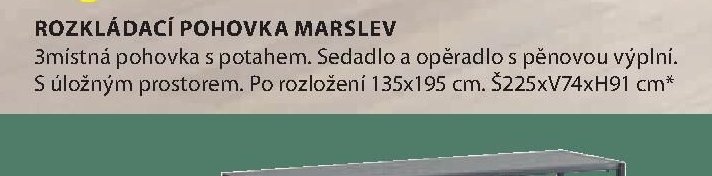 ROZKLÁDACÍ POHOVKA MARSLEV