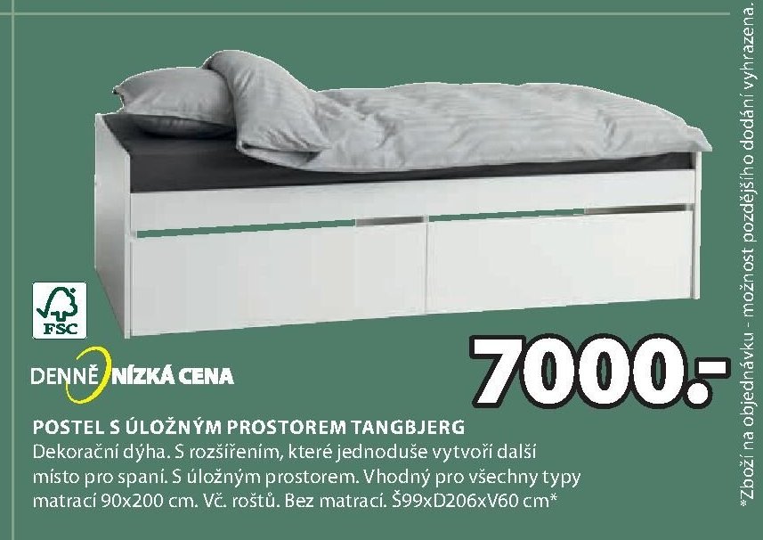 Postel s úložným prostorem TANGBJERG