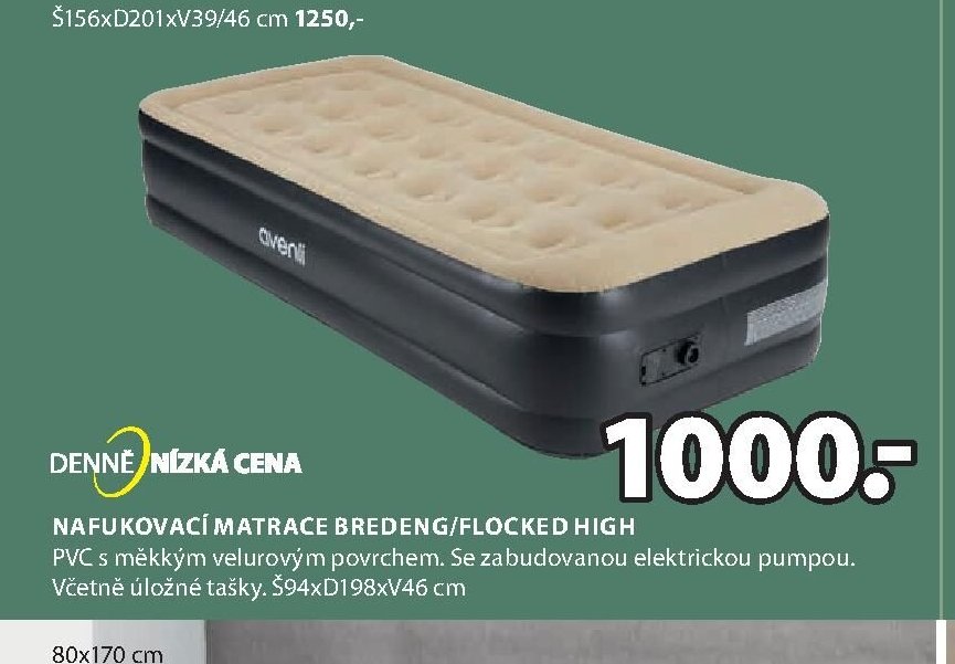 NAFUKOVACÍ MATRACE BREDENG/FLOCKED HIGH