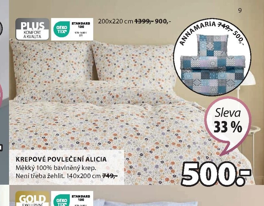 Krepové povlečení ALICIA