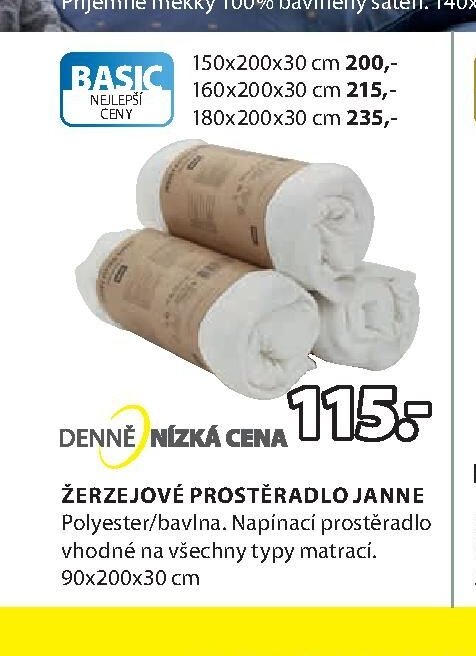 Žerzejové prostěradlo JANNE
