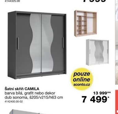 Šatní skříň CAMILA