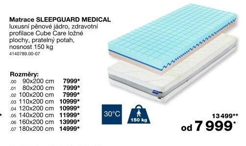 Matrace SLEEPGUARD MEDICAL