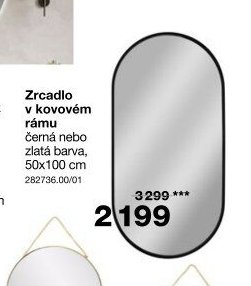 Zrcadlo v kovovém rámu