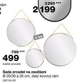 Sada zrcadel na zavěšení