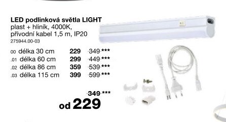 LED podlinková světla LIGHT