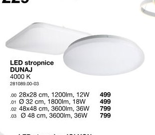 LED stropnice DUNAJ