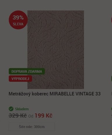 Metrážový koberec MIRABELLE VINTAGE 33