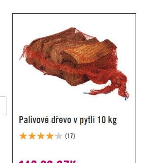 Palivové dřevo v pytli 10 kg