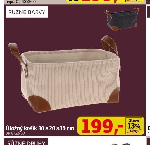 Úložný košík 30x20x15 cm