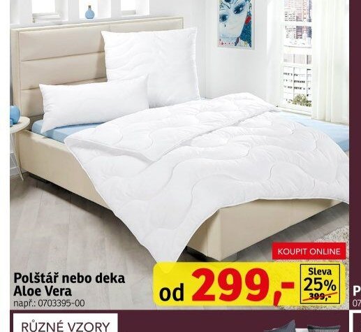 Polštář nebo deka Aloe Vera