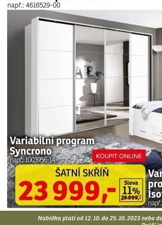 Variabilní program Syncrono (Šatní skříň)