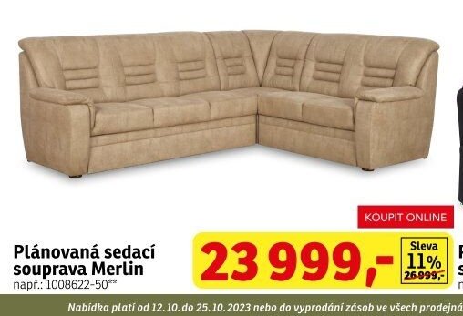 Plánovaná sedací souprava Merlin