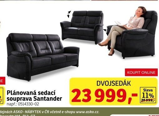 Plánovaná sedací souprava Santander