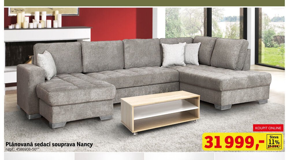 Plánovaná sedací souprava Nancy