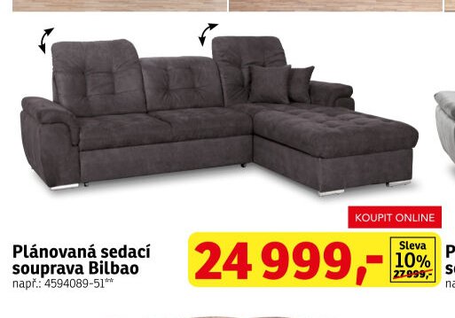 Plánovaná sedací souprava Bilbao