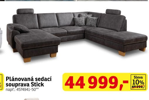 Plánovaná sedací souprava Stick