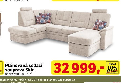 Plánovaná sedací souprava Skin