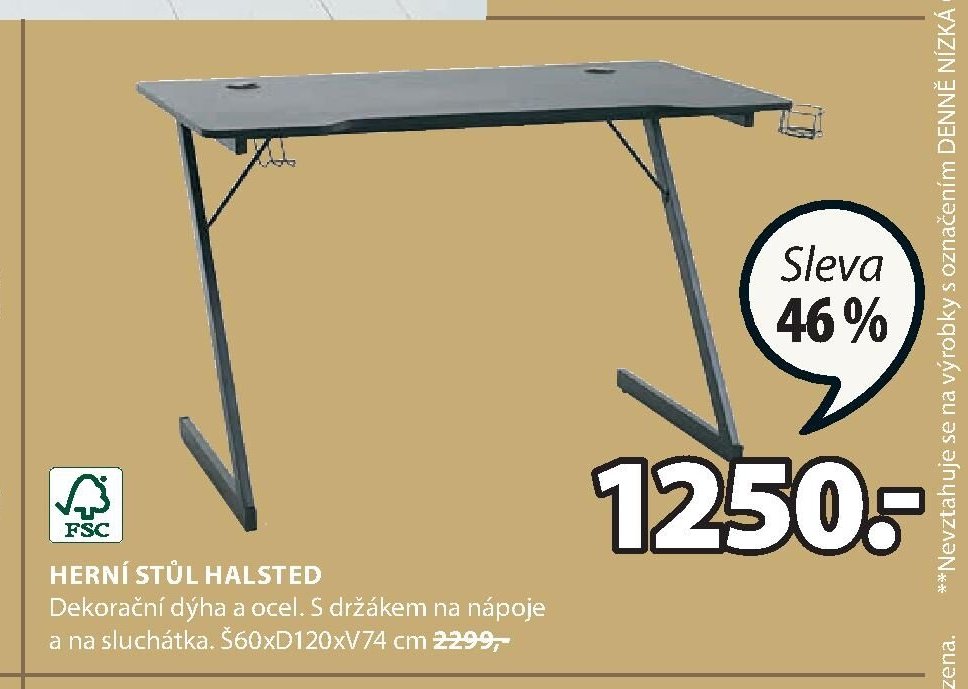HERNÍ STŮL HALSTED