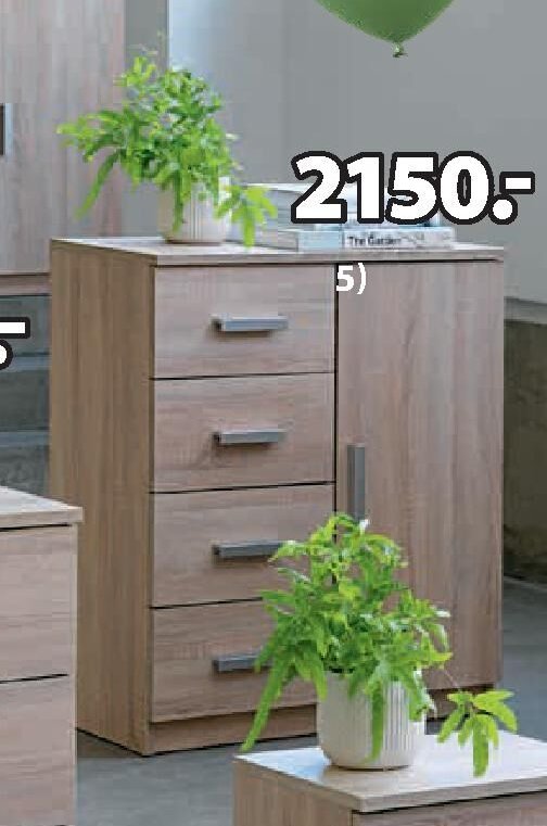 Komoda, 4 zásuvky, 1 dveře TAPDRUP