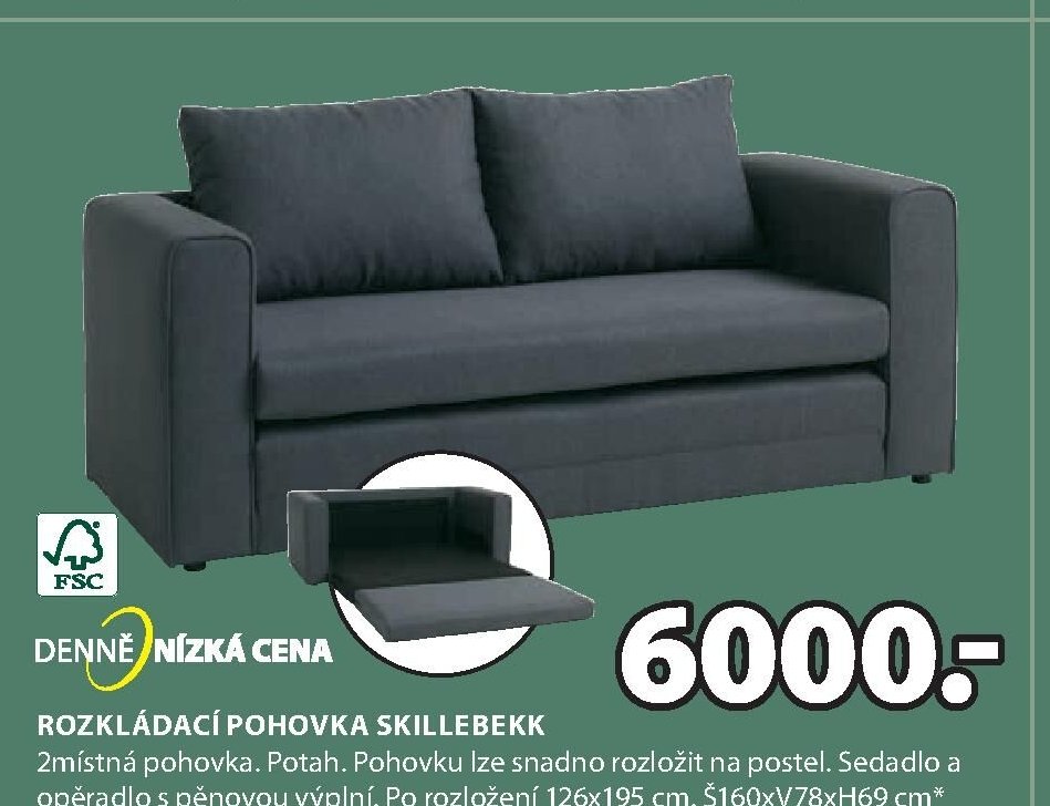 ROZKLÁDACÍ POHOVKA SKILLEBEKK