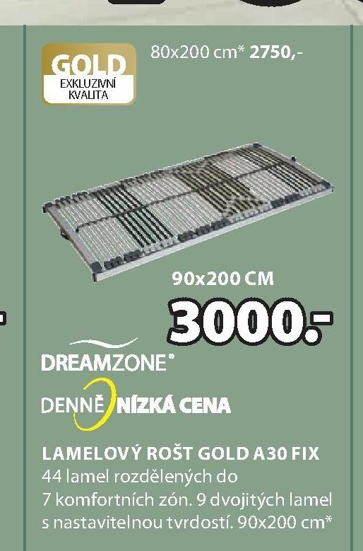 Lamelový rošt GOLD A30 FIX