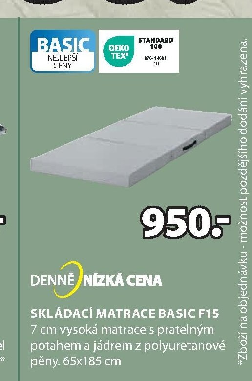 Skládací matrace BASIC F15