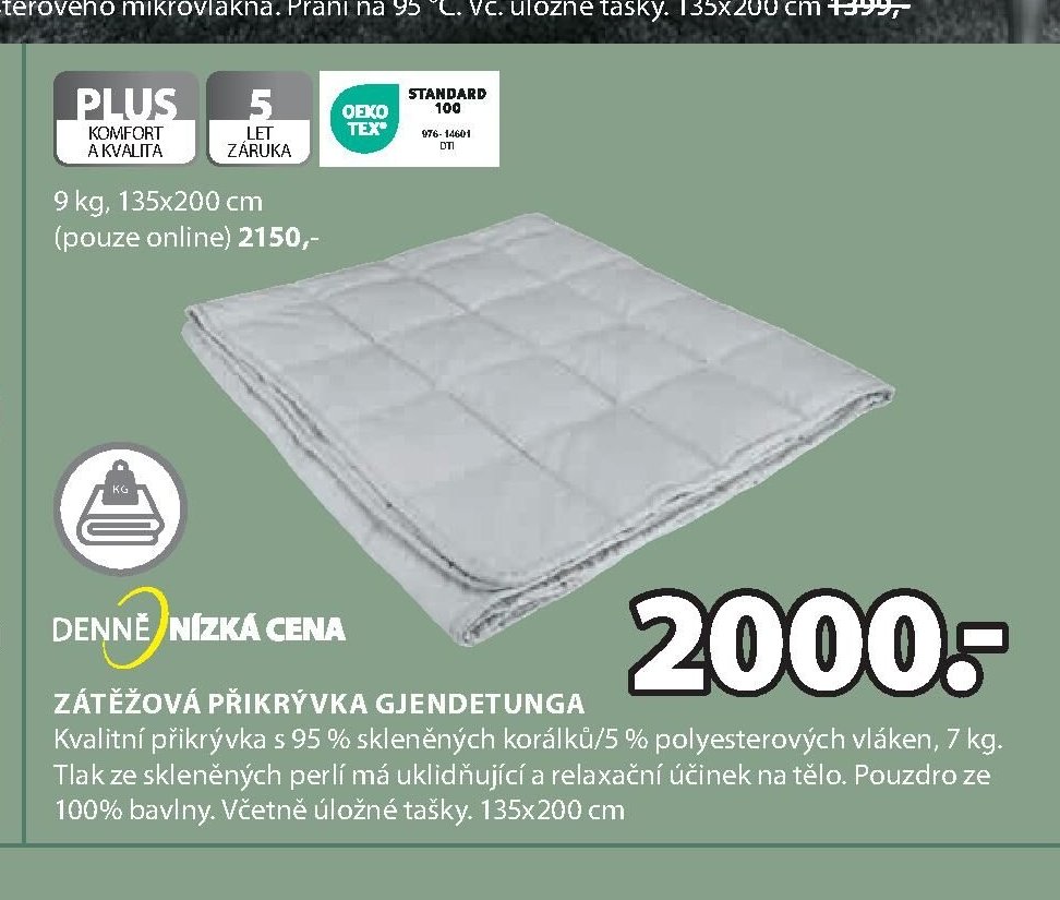 ZÁTĚŽOVÁ PŘIKRÝVKA GJENDETUNGA