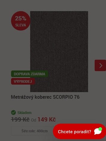 Metrážový koberec SCORPIO 76