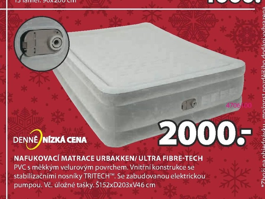 NAFUKOVACÍ MATRACE URBAKKEN / ULTRA FIBRE-TECH