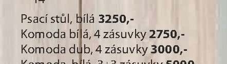 Komoda, bílá, 3+3 zásuvky
