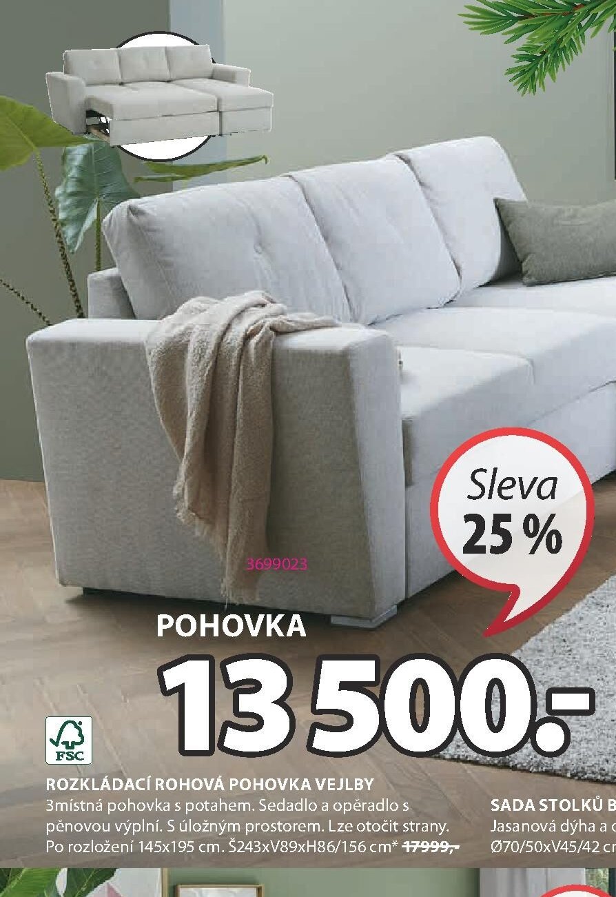 ROZKLÁDACÍ ROHOVÁ POHOVKA VEJLBY
