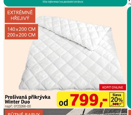 Prošívaná přikrývka Winter Duo