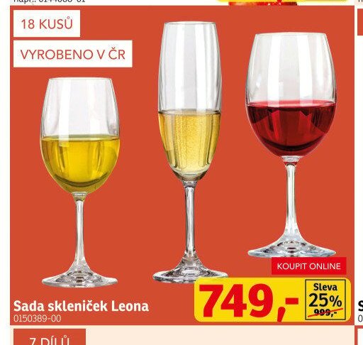 Sada skleniček Leona