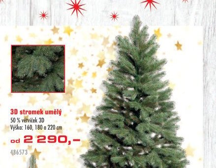 3D stromek umělý