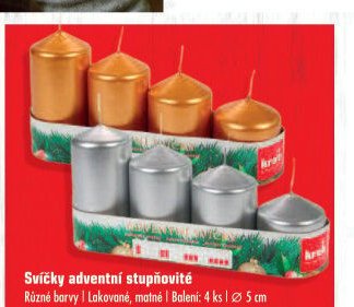 Svíčky adventní stupňovité