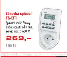 Zásuvka spínací TS-EF1