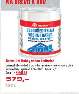 Barva Uni Hobby vodou ředitelná
