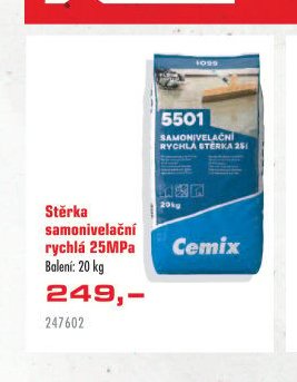 Stěrka samonivelační rychlá 25MPa