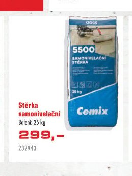 Stěrka samonivelační