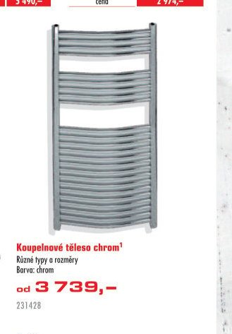 Koupelnové těleso chrom 1