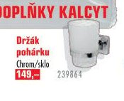 Držák pohárku Chrom/sklo