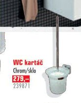 WC kartáč Chrom/sklo