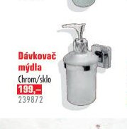 Dávkovač mýdla Chrom/sklo
