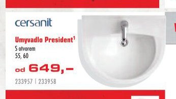 Umyvadlo President