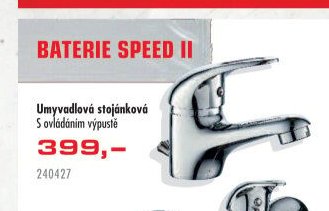 Umyvadlová stojánková S ovládáním výpustě BATERIE SPEED II