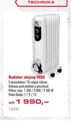Radiátor olejový FKOS