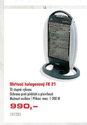 Ohřívač halogenový FK 21