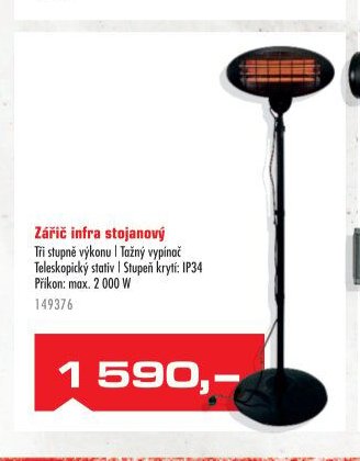 Zářič infra stojanový